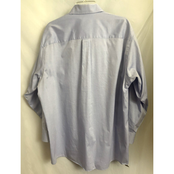 Geoffrey Beene Men's Dress Shirt Blue 17 1/2 32/33 Pinpoint Oxford Wrinkle Free - Picture 2 of 8